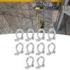 Screw Pin Anchor Shackle, 10Pcs 304 Stainless Steel D Hoop Shackle, Heavy Duty Bow Shape Load Clamp for Survival Rope view 3