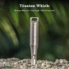 Boundless Voyage Titanium Whistle Emergency Survival Safety Whistles with Lanyard Loud for Outdoor Camping Hiking Coaches Training Sports Keychain Whistle (1 PCS - Ti9017) view 2