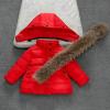 1 to 7 Years Children Cute Outwear Newborn Girl Boy Warm Baby Down Jacket Children Coat Boys Winter (Red, 2-3 Years) view 3
