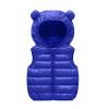 Children Fashion Outwear Newborn Toddler Solid Color Sleeveless Zipper Style Hooded Bear Ears Boys (Blue, 12-18 Months)
