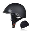 CHCYCLE Helmets for Adults Motorcycle Half Helmet Casco para Motocicleta for Women Men DOT Approved Cycling Motocross (Small, Matte Black) view 1