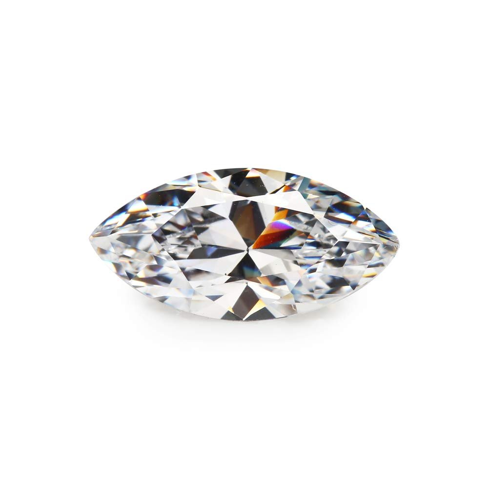 1.5x3~10x20mm AAAAA Marquise Eye Shape White Loose cz Stone Cubic Zirconia Machine Cut Synthetic Gemstone (3.5x7mm 50pcs)
