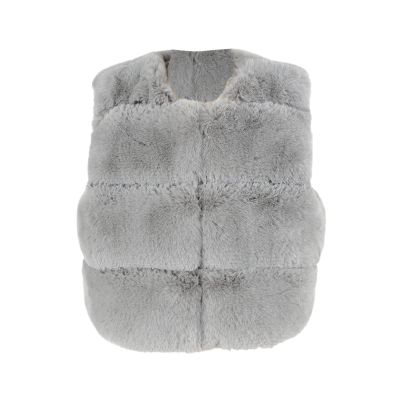 Baby Girls Toddler r Faux Coat Vest Winter Warm Causal Sleeveless Coat Waistcoat Vest (Grey, 3-4 Years)
