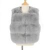 Baby Girls Toddler r Faux Coat Vest Winter Warm Causal Sleeveless Coat Waistcoat Vest (Grey, 3-4 Years) view 2