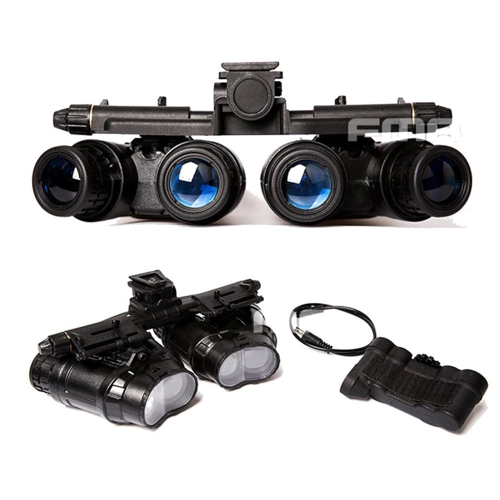 Plaxo GPNVG18 Night Vision Goggles, Four-Tube Binocular Military Tactical Model Dummy Night Vision Goggles Mount Set, for Airsoft Hunting Helmet Binocular