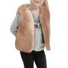 Girls Polar Fleece Vest Sleeveless Waistcoat Vest Cardigan Winter Warm Clothes Thick Vest Coat Outwear Khaki view 2