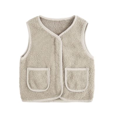 JEUROT Baby Kids Boys Girls Fuzzy Sherpa Vest Coat Faux Fur Sleeveless Soft Fleece Gilet Autumn Winter Outerwear Jackets