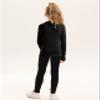 Girls Long Sleeve Shirt SPF Active Tee Workout Running Yoga Pullover Tops with Thumb Holes Black 7-8years view 3