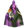 Purple Plum Butterfly Hooded Cloak Long for Christmas Halloween Cosplay Costumes 59inch view 1