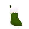 exnox Christmas Stockings Non-Woven Fabric White Gold Rimmed Jaded Christmas Stockings Hanging Bag Green Gold Thread Stockings Christmas Decoration view 3