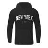 Men's Letter Graphic Print Hoodie Casual Long Sleeve Pullover Oversize New York Sweatshirt Pocket Drawstring Top Trendy Clothes For Men Long Sleeve Lightweight Hoodie Men,(Black,4XL) view 3