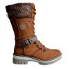 Ladmiple Boots For Women Fashion Mid Calf Women's Combat Mid-Calf Boots Side Zipper Military Shoes Low Heel Motorcycle Riding Biker Western Dress Ankle Booties 2023 view 1