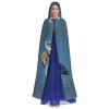 Blue Sea Turtle Pint Hooded Cloak Long for Christmas Halloween Cosplay Costumes 59inch view 2