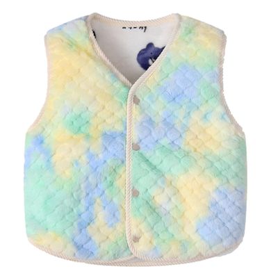 vastwit Toddler Boys Girls Fleece Warm Vest Thick Thermal Waistcoat Sleeveless Coat Fall Winter Outerwear Yellow&Green 7-8 Years