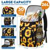 Capolo Cooler Backpack for Men Women Insulated Backpack Cooler Leak Proof Large Capacity Thermal Bag Beverage Soft Cooler Bag Lunch Backpack for Travel Picnic Hiking Sunflower 30 Cans view 4