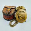 Antique Brass Pocket Compass with Leather Case/Gift for Son/to My Son Gifts/Mom to Son Gift (to My Son) view 2