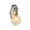 ANALYST European Wall Light - Home Dolphin Wall Light European-Style Resin Glass Wall Lamp Fashion Design Bedroom Wall Sconce Restaurant Metal Wall Lantern E14,Crystal Vanity Lighting view 1