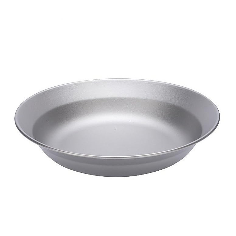 Echeson Pure Titanium Bowl Outdoor Camping Portable Tableware Household Salad Plate (Color : L 3719)