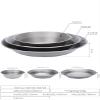 Echeson Pure Titanium Bowl Outdoor Camping Portable Tableware Household Salad Plate (Color : L 3719) view 2