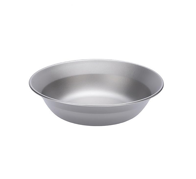 Echeson Pure Titanium Bowl Outdoor Camping Portable Tableware Household Salad Plate (Color : L 3718)