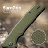 SENCUT GlideStrike Pocket Knife for EDC, Folding knife with Thumb Hole Openning, Textural Coarse G10 Handle with Deep Pocket Clip, Ideal Gift for Men Women S23018-3 (OD Green) view 4