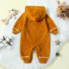 Adobabirl Baby Gingerbread Costume Boy Girl Christmas Outfit Gingerbread Onesie Footies Romper with Hat Cute Cosplay Outfit (Hoodie Gingerbread Costume,3-6 Months) view 3