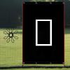 Vaolvpant Baseball Softball Backstop with Strike Zone Black Vinyl Batting Cage Backdrop and Net Saver Durable Facility Backstops for Pitching Outdoors 600D Regtangular Baseballs Backstop4X6FT view 1
