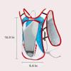 12L Hydration Backpack,Running Hydration Pack with Adjustable Straps and Multi-Pocket DesignWater Pack for Festivals, Raves, Hiking, Biking, Climbing, Running and More (red) view 2