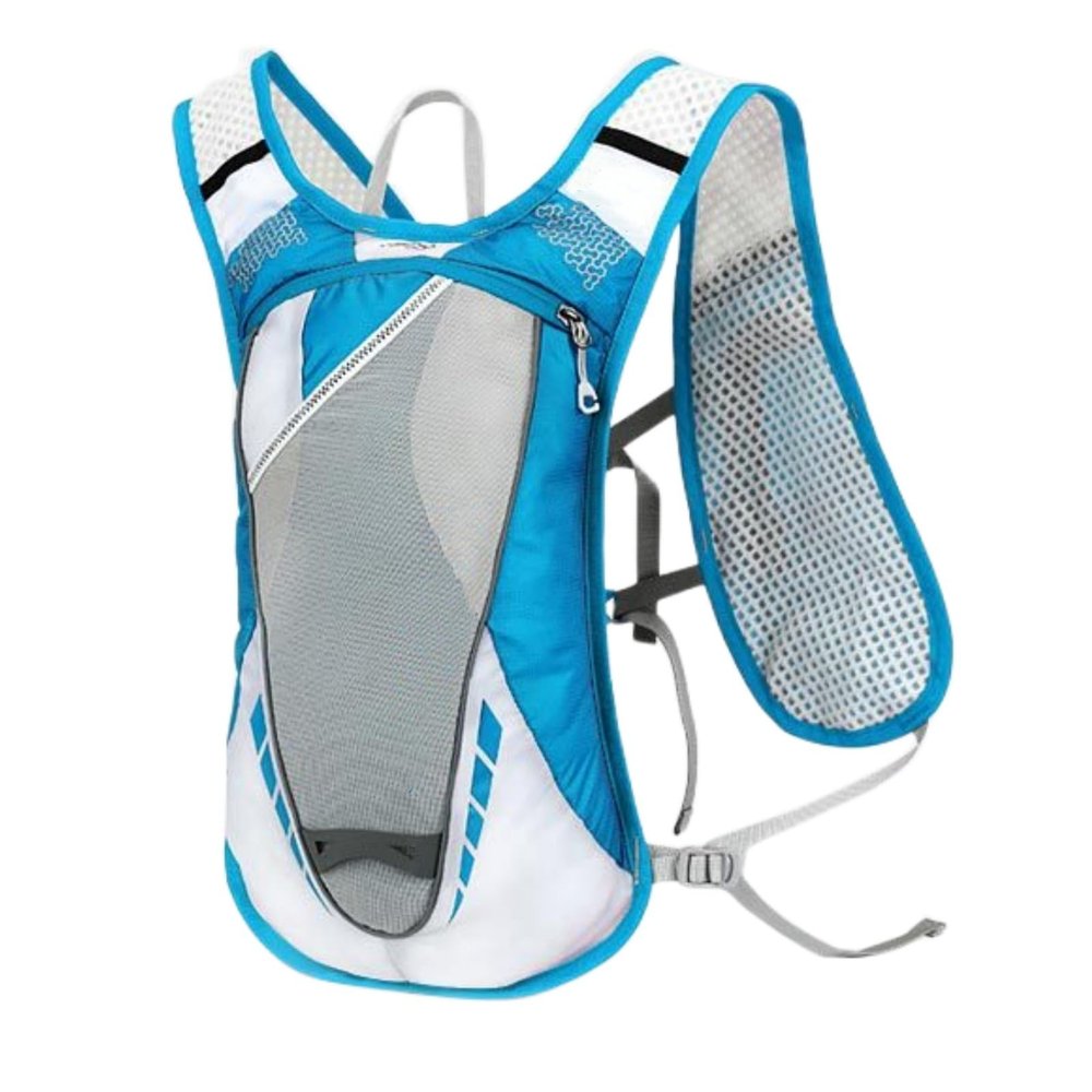 12L Hydration Backpack,Running Hydration Pack with Adjustable Straps and Multi-Pocket DesignWater Pack for Festivals, Raves, Hiking, Biking, Climbing, Running and More (Blue Blue Edge)