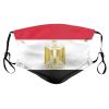 Reusable Cloth Face Masks with 2 Filters Egypt-Egyptian-Flag-Soccer Washable Face Covering Medium Black view 1