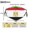 Reusable Cloth Face Masks with 2 Filters Egypt-Egyptian-Flag-Soccer Washable Face Covering Medium Black view 2