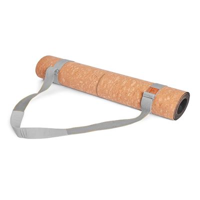 THECORKCOLLECTIVEDual d-rings lock in place to assist in poses without pinching. Thick and soft webbing is light on your skin and wont stretch out. (Light Gray)