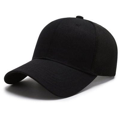2pcs New Men's All-in-one Breathable Solid Color Baseball Cap Ladies Outdoor Sports Sun Protection Duck Tongue (Black)