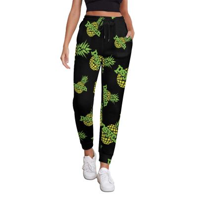 Psych Pineapple Womens Sweatpants Drawstring Joggers Yoga Lounge Casual Pants with Pockets M