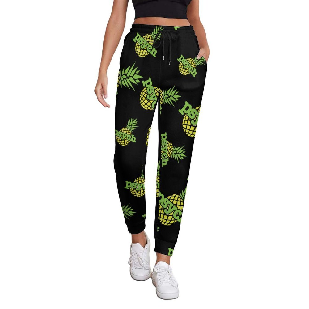 Psych Pineapple Womens Sweatpants Drawstring Joggers Yoga Lounge Casual Pants with Pockets M