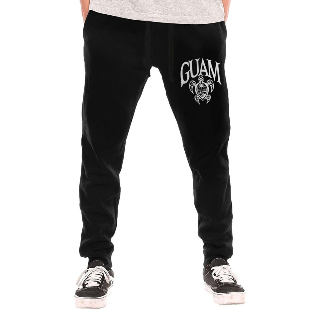 Guam Sea Turtle Sweatpants Athletic Trousers Fashion Joggers Sweatpants with Pockets for Mens Black