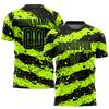 Customized Green and Black Soccer Jerseys Sets Personalized Soccer T Shirts and Shorts Round Neck Casual Tees Team Uniforms with Name & Number Printed for Men/Women/Youth/Boys/Girls view 2