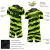 Customized Green and Black Soccer Jerseys Sets Personalized Soccer T Shirts and Shorts Round Neck Casual Tees Team Uniforms with Name & Number Printed for Men/Women/Youth/Boys/Girls view 3
