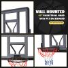 44in Wall Mounted Basketball Hoop Indoor,Basketball Hoop with Shatter Proof Backboard, Durable Rim and All-Weather Net for Indoor and Outdoor Use view 2