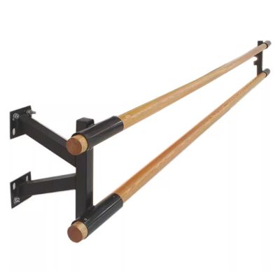 HamoM Ballet Barre Double Layer Wall Mounted Metal Ballet Pole, Adult and Children's Leg Press Fitness Fixed Extension Bar, Load 500kg (Color : Black, Size : 1M/3.3FT)
