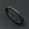 YLYYJ St. Benedict Crucifix Bracelet, 8'' / 8.8'', Handmade Religious Jewelry for Men, Cuff Bracelet with Exorcism Design, Stainless Steel, Black view 2