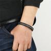 YLYYJ St. Benedict Crucifix Bracelet, 8'' / 8.8'', Handmade Religious Jewelry for Men, Cuff Bracelet with Exorcism Design, Stainless Steel, Black view 3