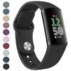 Meliya Band Compatible with Fitbit Charge 6 Bands Women Men, Soft Silicone Adjustable Waterproof Sport Replacement Wristbands Strap for Fitbit Charge 6 Fitness Tracker (Black)