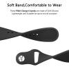 Meliya Band Compatible with Fitbit Charge 6 Bands Women Men, Soft Silicone Adjustable Waterproof Sport Replacement Wristbands Strap for Fitbit Charge 6 Fitness Tracker (Black) view 4