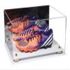 Better Display Cases Acrylic Shoe Display Case - Large Rectangle Box with Mirror Case, Gold Risers and White Base (A026/V12) view 1