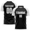 Custom Soccer Jerseys Sets Black White Personalized Uniforms for Unisex Youth Adults with Team Name Number Print, Design Your Own Football T-Shirts and Shorts Sports Outfit view 2