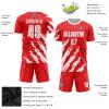 Custom Soccer Jerseys Red White for Youth Boys Girls Men Women Personalized Football T-Shirts and Shorts Sets Design Team Outfit Print Your Own Number Name Logo view 3