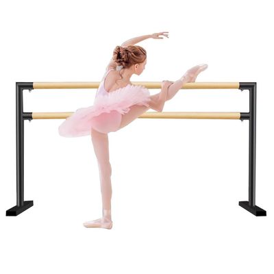 HamoM Ballet Barre Double Layer Ballet Pole, Household Mobile Leg Press Pole, Professional Dance Lever, Can Bear A Weight of 500kg (Size : 2.5M/8.2FT)
