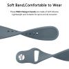 Meliya Band Compatible with Fitbit Charge 6 Bands / Fitbit Charge 5 Bands Women Men, Soft Silicone Adjustable Waterproof Sport Replacement Wristbands Strap for Fitbit Charge 6/Charge 5 Fitness Tracker (Blue Gray) view 3