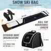 GoHimal Ski Bag and Boot Bag Combo, Padded Skis Bag for Air Travel, Safety Reinforce Ski Carrier Bag Fits for Skis Up to 200 CM and Boots Up To Size US13, Water- resistant Ski Travel Bag view 2